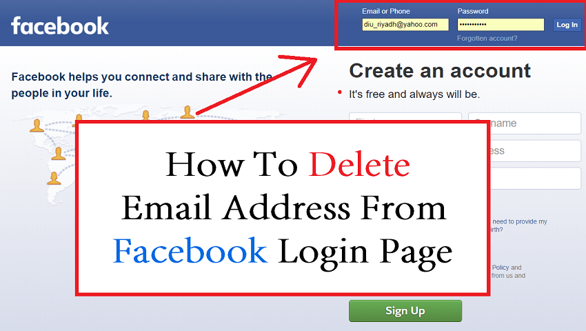 How To Delete An Email Address From The Facebook Login Page