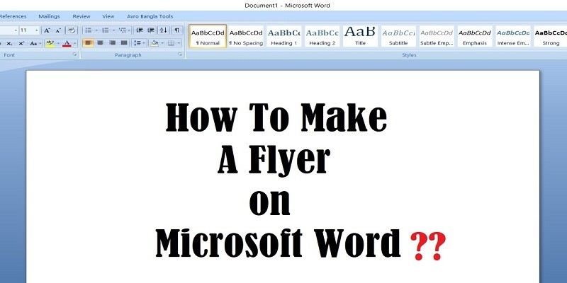 How to Make a Flyer on Microsoft Word