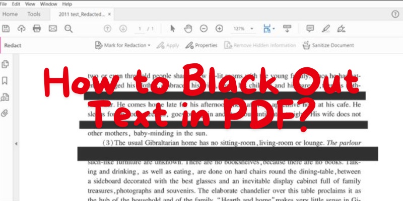 How to Black Out Text in PDF