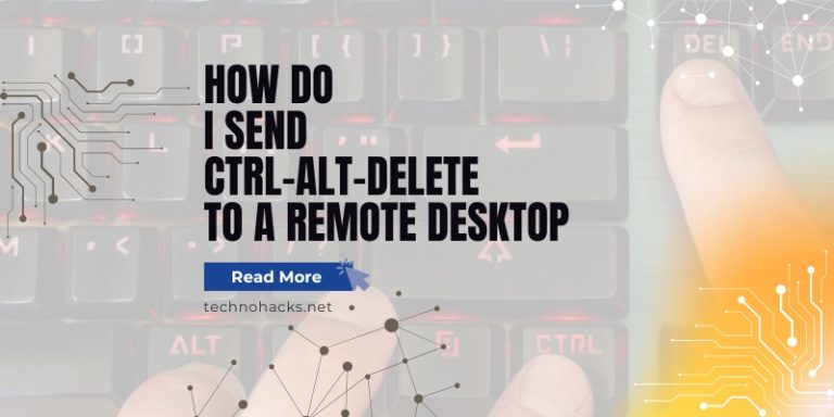 How Do I Send Ctrl-Alt-Delete To A Remote Desktop?