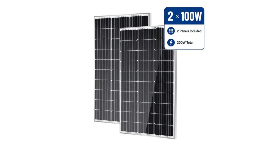 A modern 150w 12v monocrystalline solar panel installed on a sunny residential rooftop.